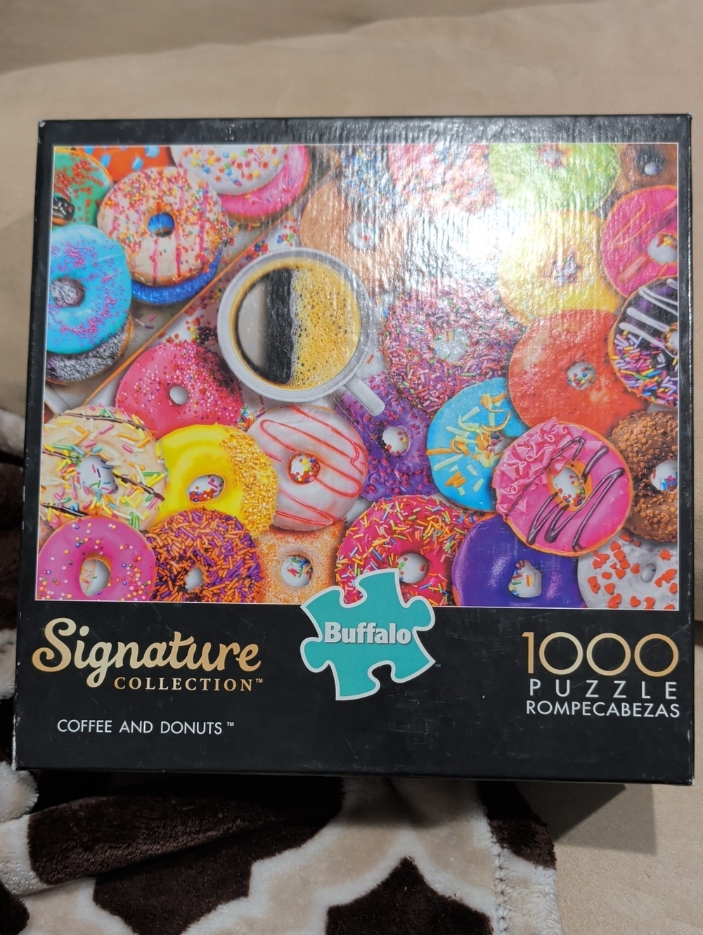 Buffalo David Bitton Puzzle - Colorful Donuts (Pink, Blue, Yellow, Purple)
